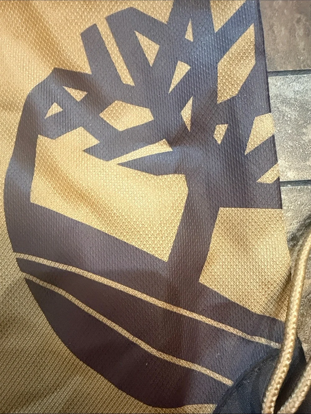 Timberland Brown Drawstring Logo Backpack Sack